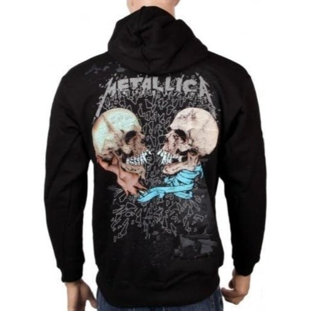 Metallica Sad But True Skull Zip Hoodie Men's Large Black Fruit of the Loom 2017